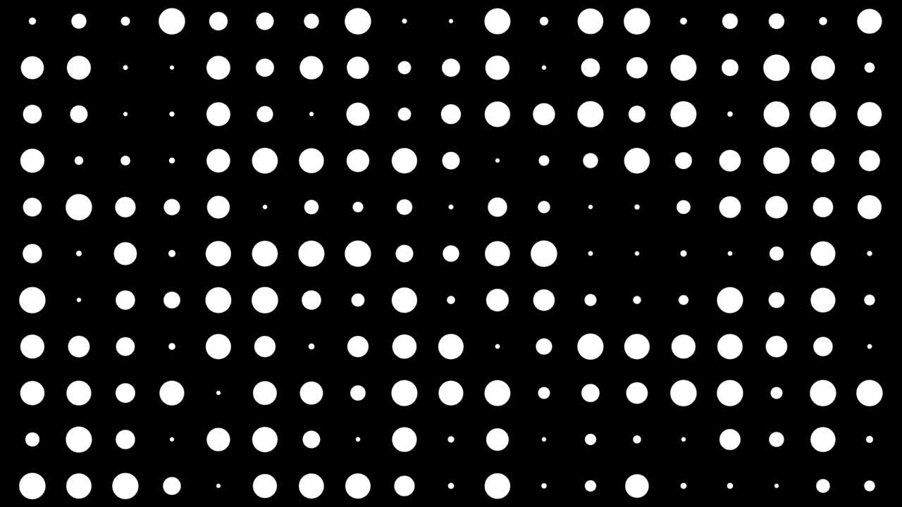 fondo hecho de puntos blancos que cambian de tamaño