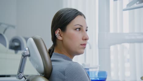 woman at the dentist's office