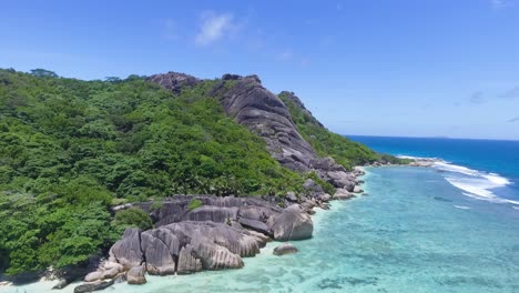 la digue island on a sunny day, seychelles