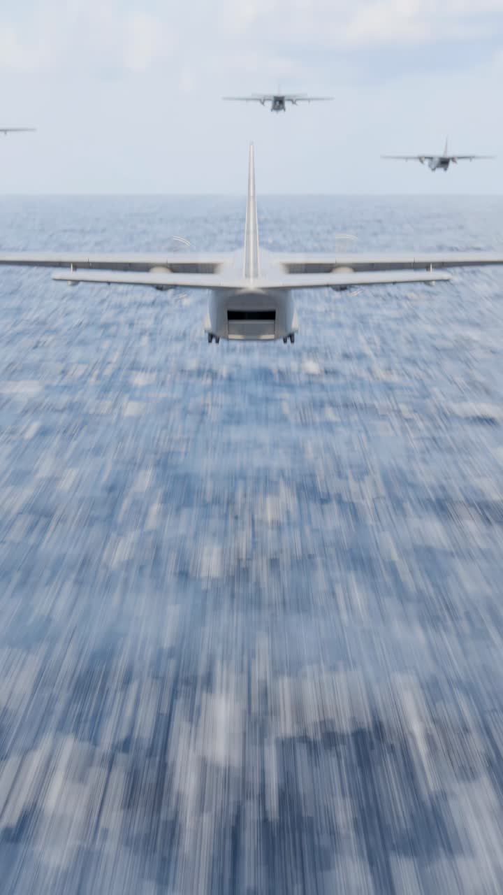 Planes Flying Over the Ocean