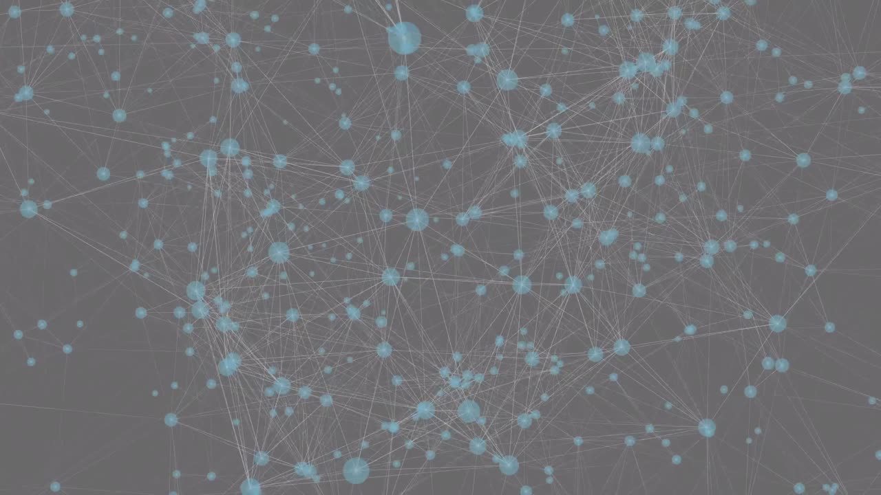 animación de la red de conexiones sobre un fondo oscuro