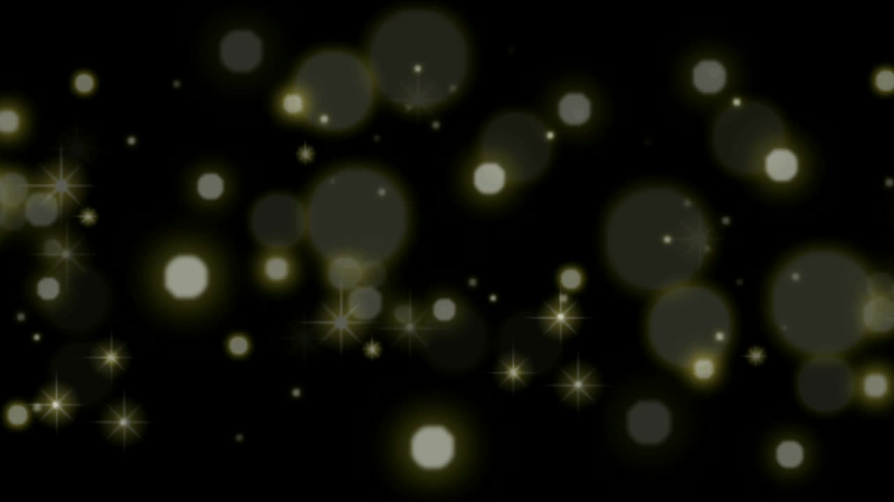 círculos de bokeh brillantes gráficos de movimiento con fondo nocturno