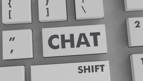 pulsando el botón de chat en el teclado
