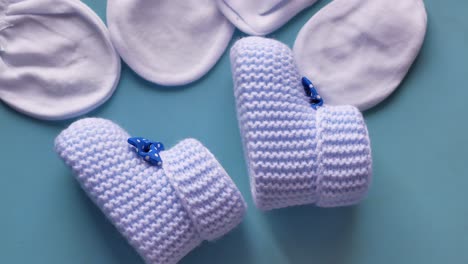 Knitted-shoes-for-an-infant