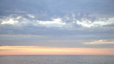 stunning landscape of sunrise over the calm ocean