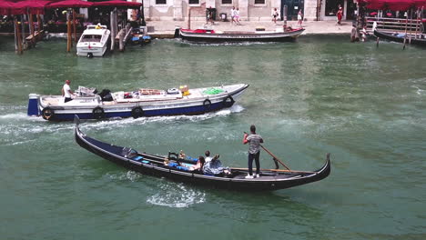 Venecia,-Italia,-Europa,-Góndola,-Cámara-Lenta,-Gran-Canal,-Hora-Del-Día-59-Segundos,-Hd,-30-Fotogramas-Por-Segundo