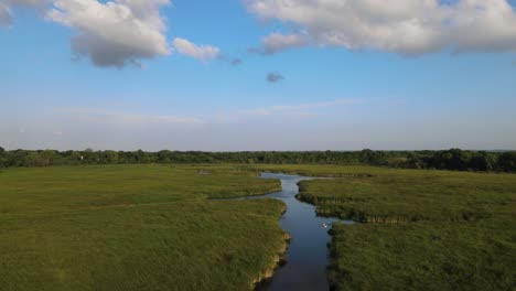 flying along the 9 mile creek swamp river in bloomington minnesota