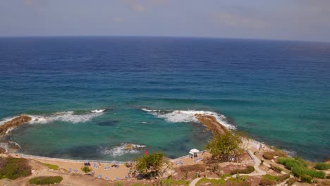 aerial shots of resorts and beaches of paphos, cyprus