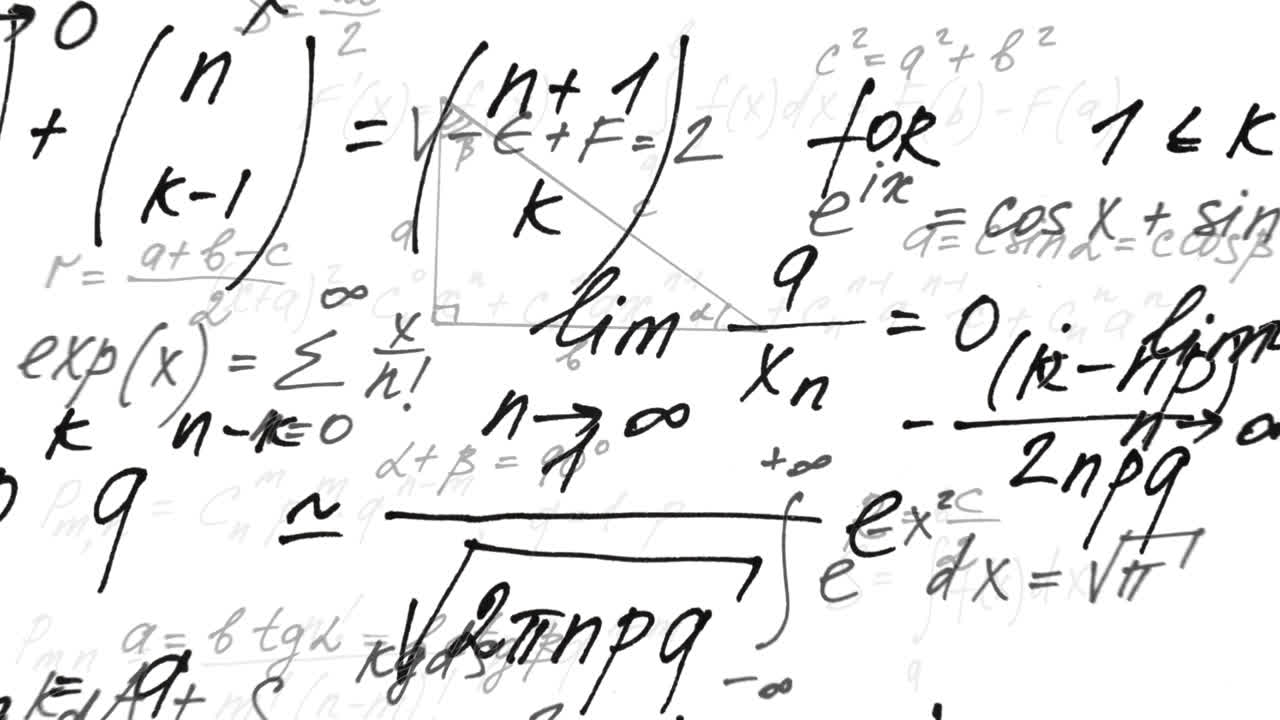 Animazione sulla matematica. Formule matematiche e grafici.