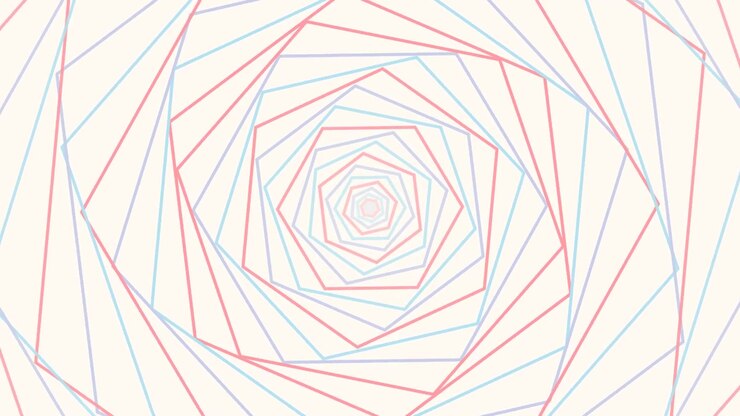 Abstract Rotating Geometric Spiral Animation