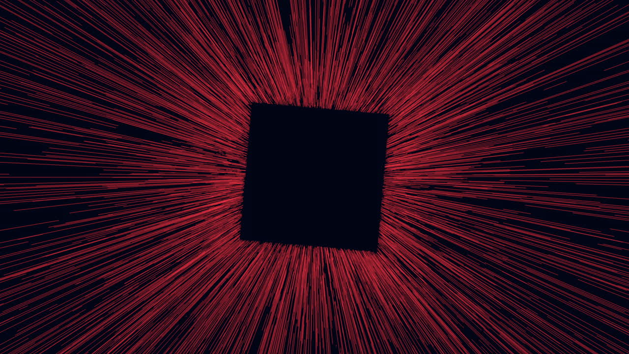 A dynamic visual depiction of a vibrant red explosion emanating from the image's center, with swift-moving black lines radiating outwards, conveying a strong sense of speed and motion