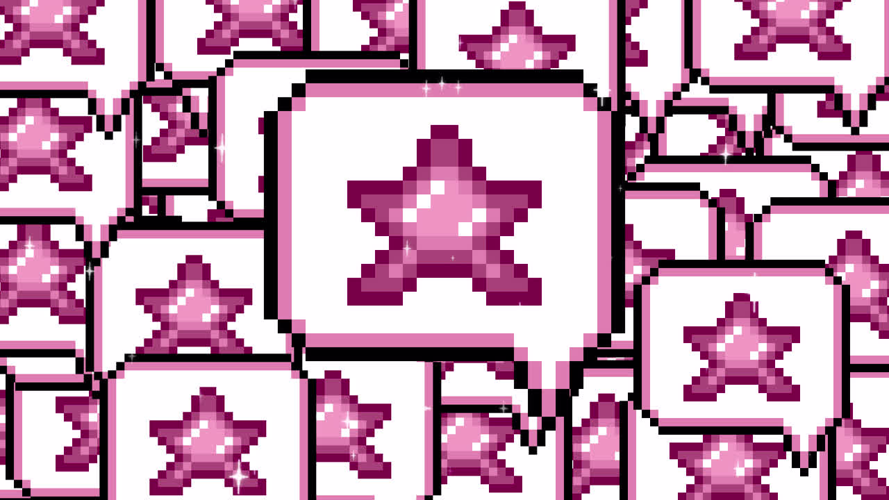 Pixel art pop up speech bubble icon star Transitions. 1080p - 30 fps - Alpha Channel (8).mov