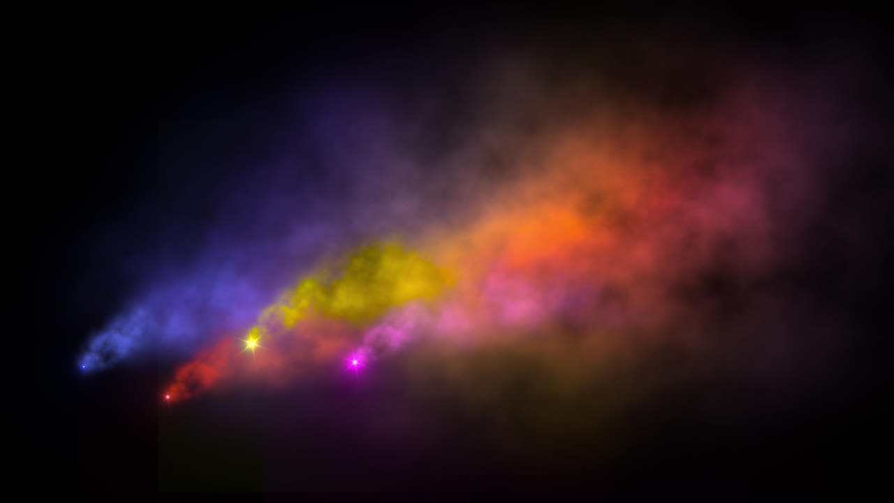 Effetto video fumo e fuoco colorati