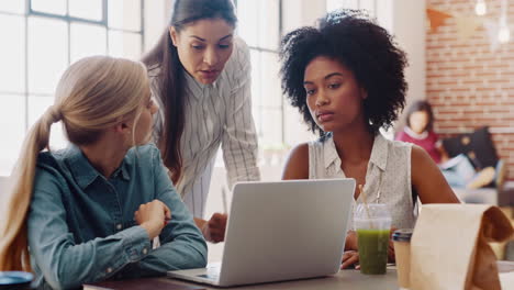 laptop, teamwork and strategy with a woman