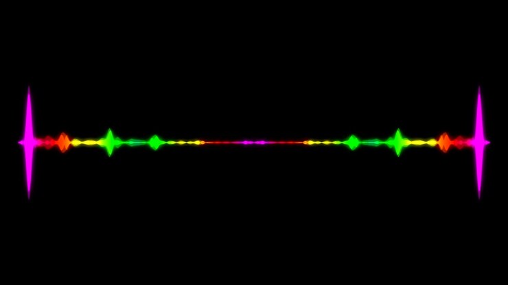 Abstract audio visualizer equalizer. Digital illustration backdrop