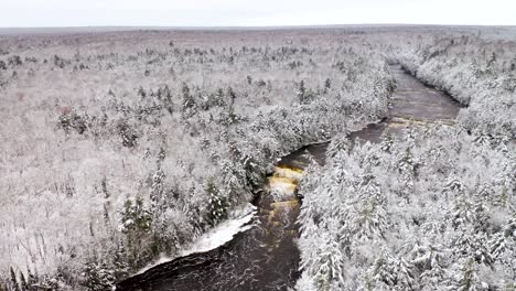 Winter-Aerial-of-Tahquamenon-Falls-State-Park