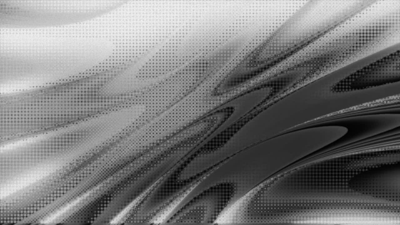 Monochrome Abstract Flowing Waves Backdrop (Big Waves) with Dithered Dots