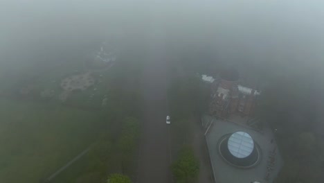 foggy view of the building in london