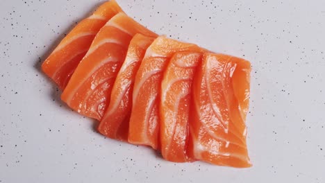 slices of salmon sashimi