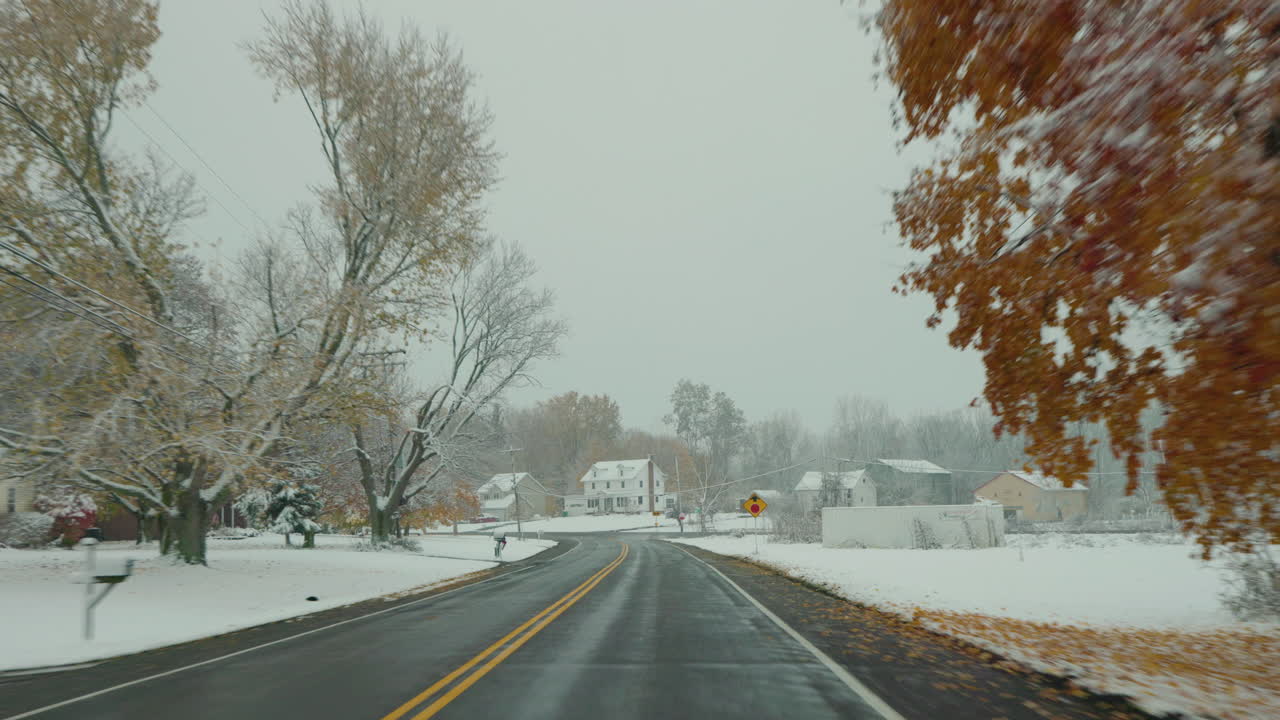 Winter Road Scene