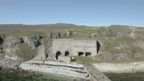 An-aerial-view-of-Ard-Neakie-abandoned-lime-kilns-on-a-sunny-summer's-day