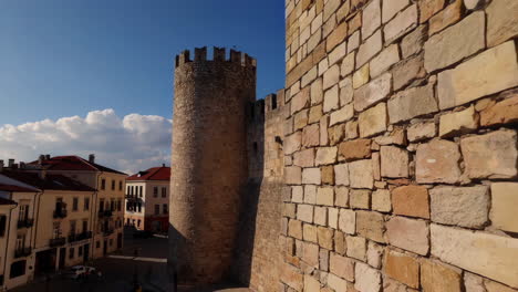 medieval city wall and tower