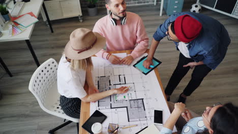 team collaboration on architectural plans