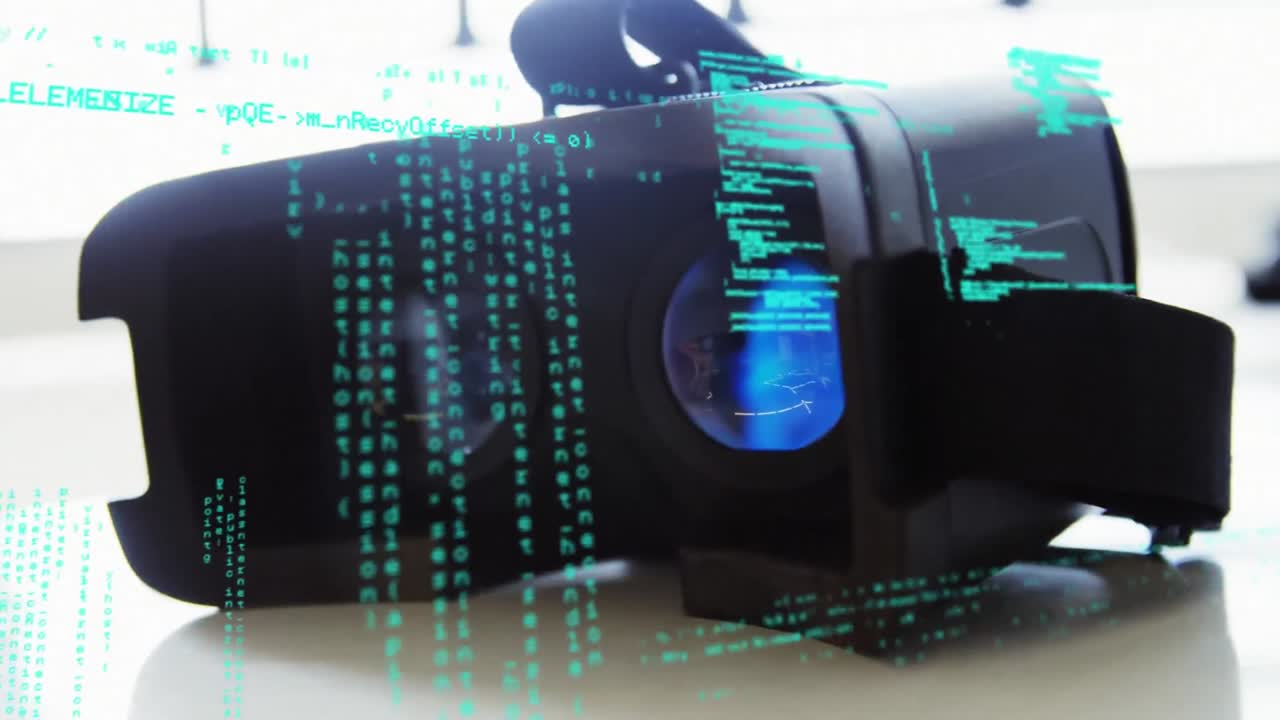 auriculares de realidad virtual en una mesa