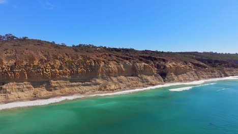 scenic seascape in torrey pines state beach in san diego, california, usa - aerial drone shot