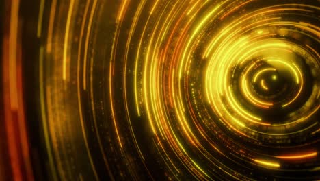 Gold neon circles abstract futuristic hi-tech motion background