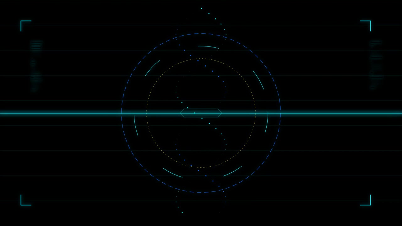 Futuristic Digital HUD Interface with Scanning Animation