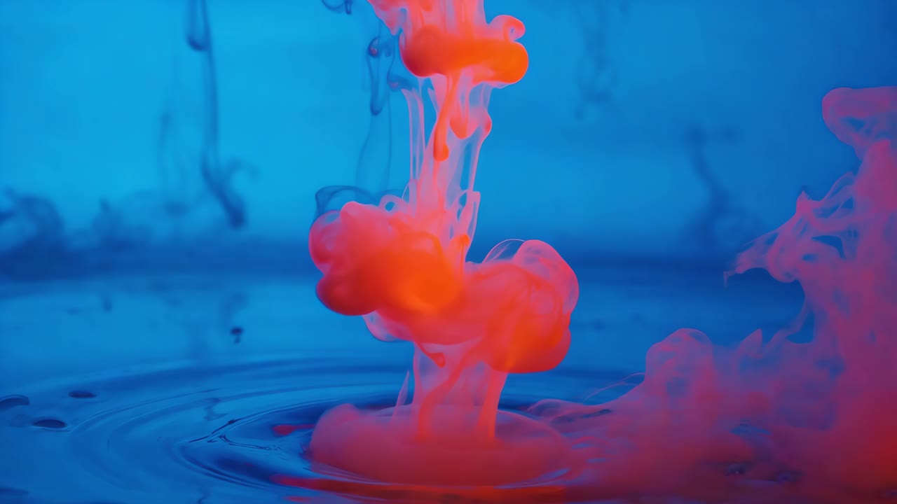 Abstract colored liquid art