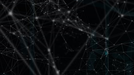 animation of networks of connections on dark background clouds