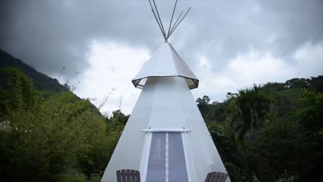 modern vacation rental small room tepee shape