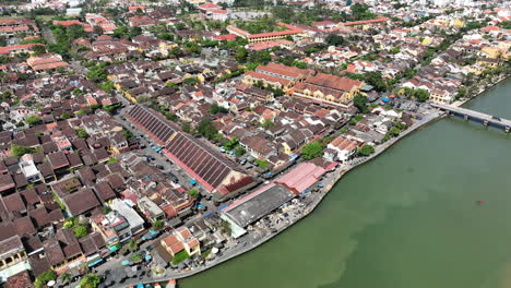 antena aérea 4k de hoian, vietnam