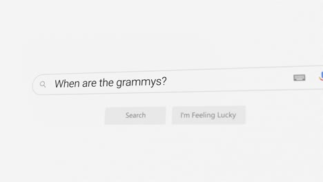 searching for when are the grammys? on internet browser