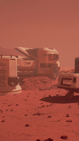 scientific research settlement on the planet mars