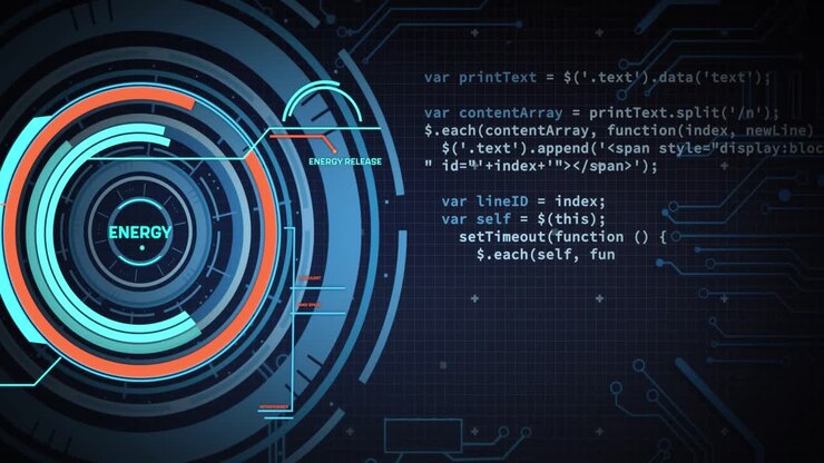 Animation af scanning, printplade, databehandling over gitter