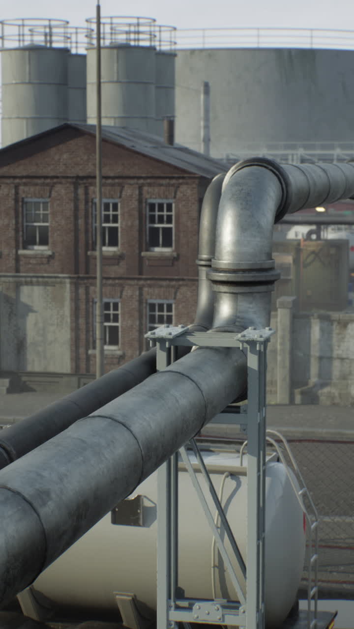 Industrirør og fabrikk