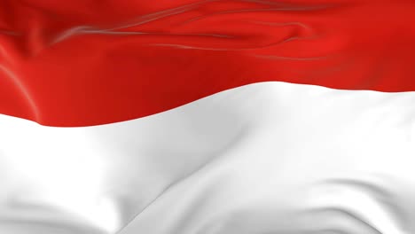 waving  looped flag as  background indonesia