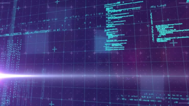 Animazione di elaborazione dati su interfaccia