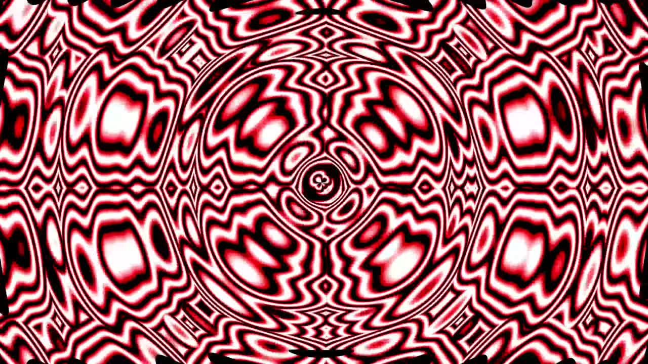 ondas rojas anillos se mueve a los bordes círculo en el centro flotar en fondo abstracto