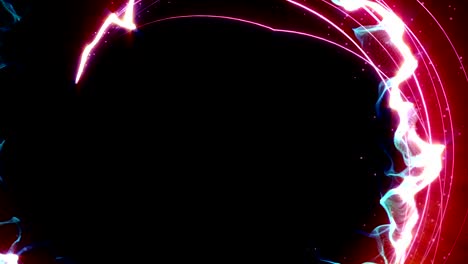 magical particles ring abstract background, animation, rendering, loop