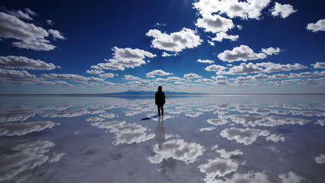 reflection on salt flats