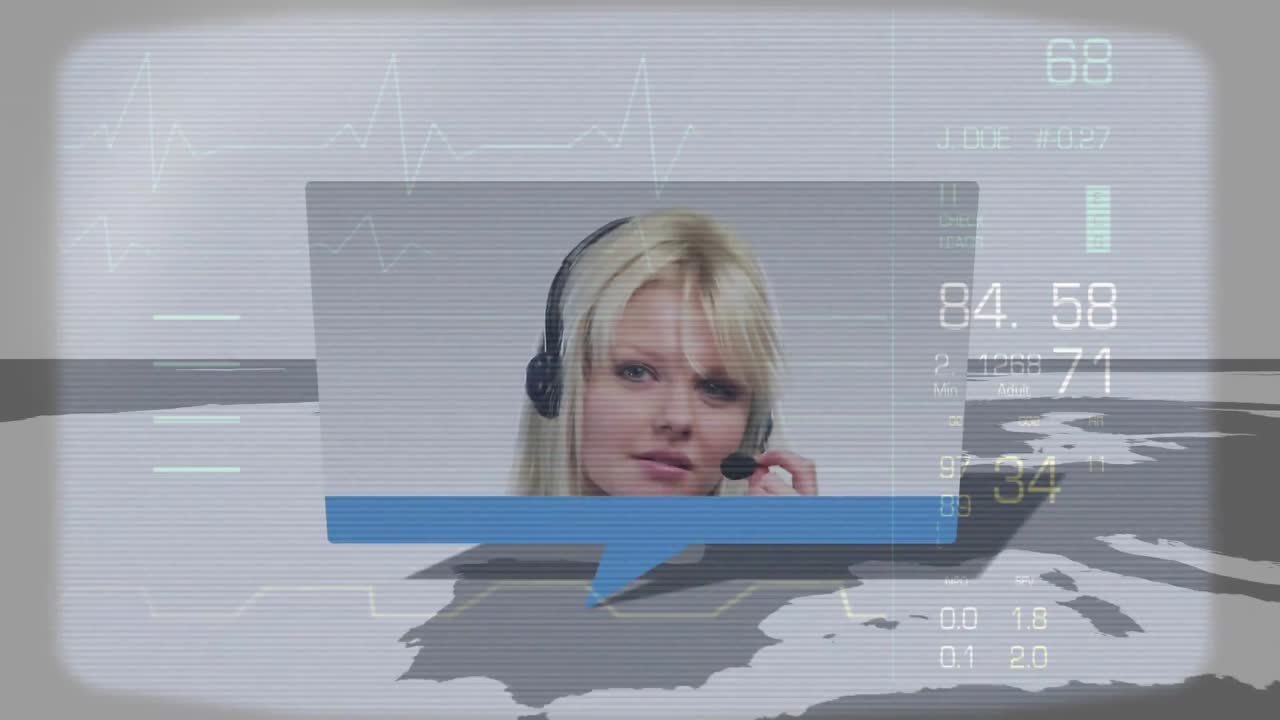 콜센터 에이전트 들 을 가진 세계 지도