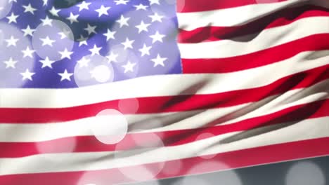 Animation-Von-Lichtpunkten-über-Der-Flagge-Der-USA