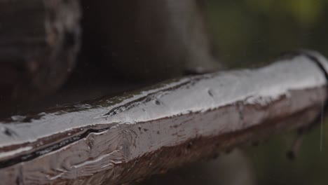 Rain-Falling-On-Wooden-Beam-Slow-Motion-Farm-120FPS