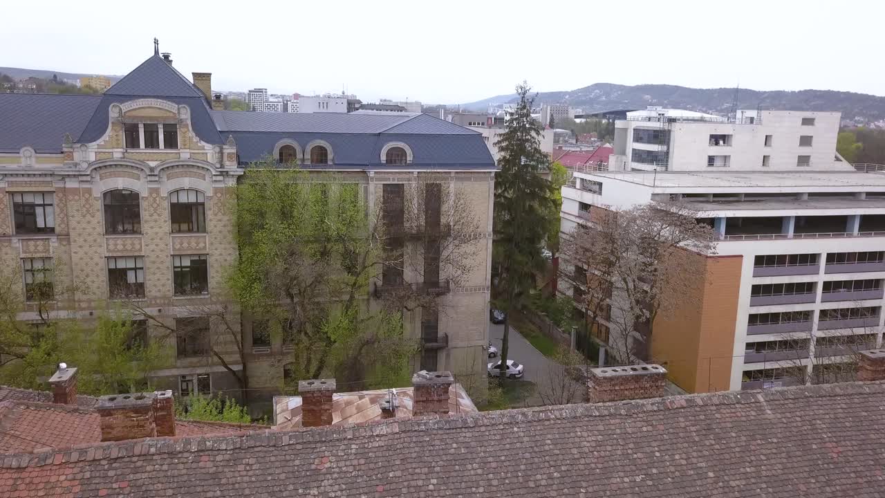 Cityscape with Buildings and Rooftops