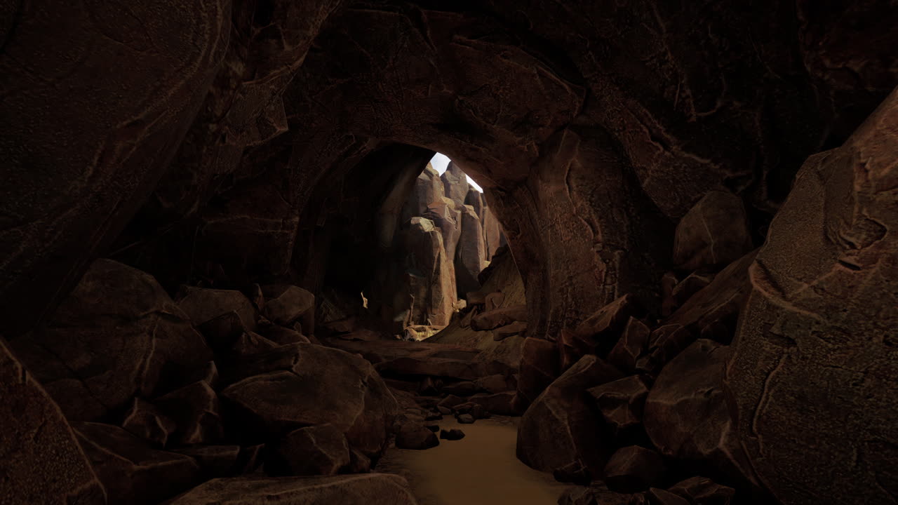 entrada a la cueva oscura