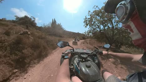 a view of the stunning island of cyprus, seen from a quad bike tour taking tourists from all over the world